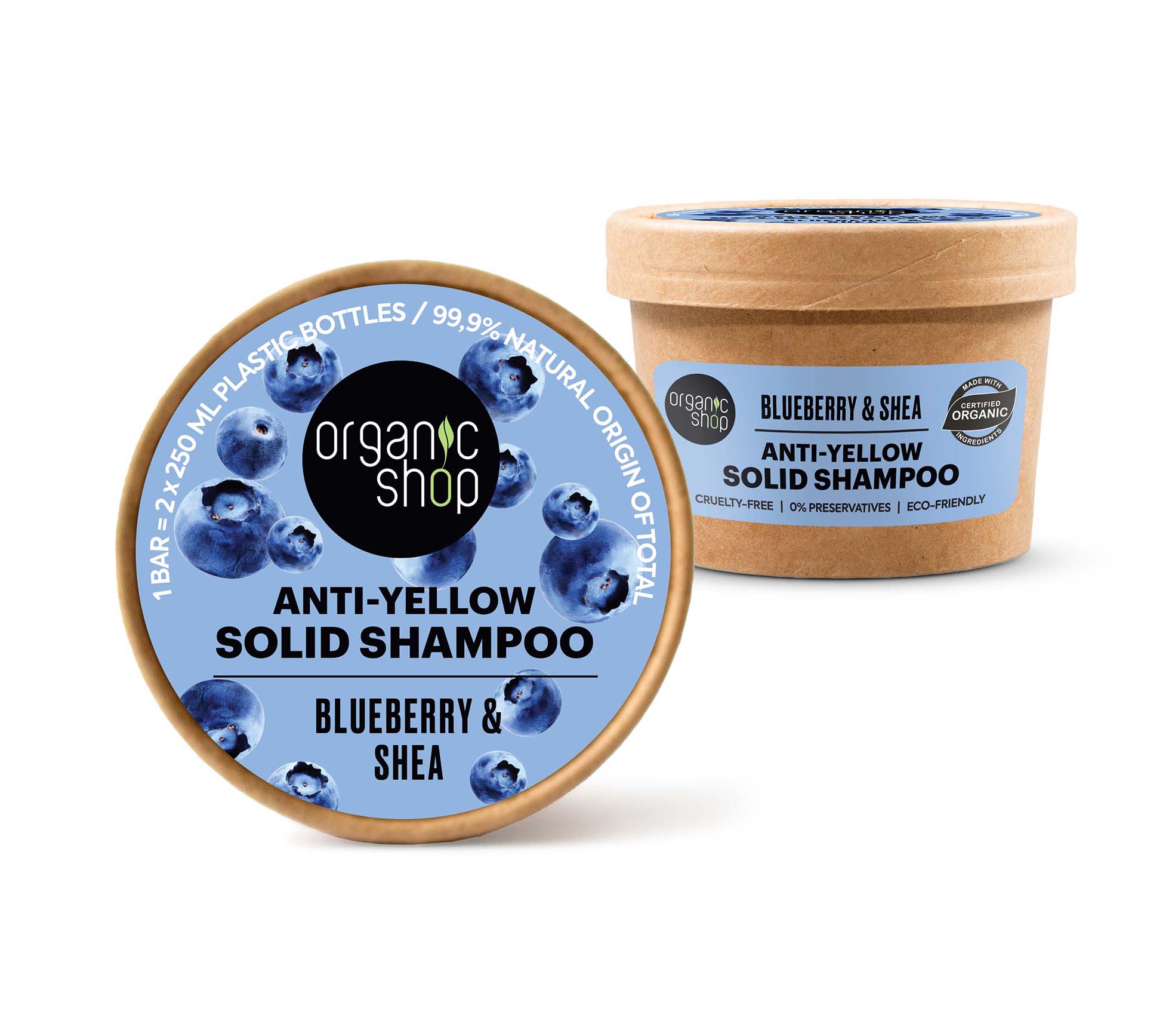 Anti-yellow shampoo. Blueberry & Shea